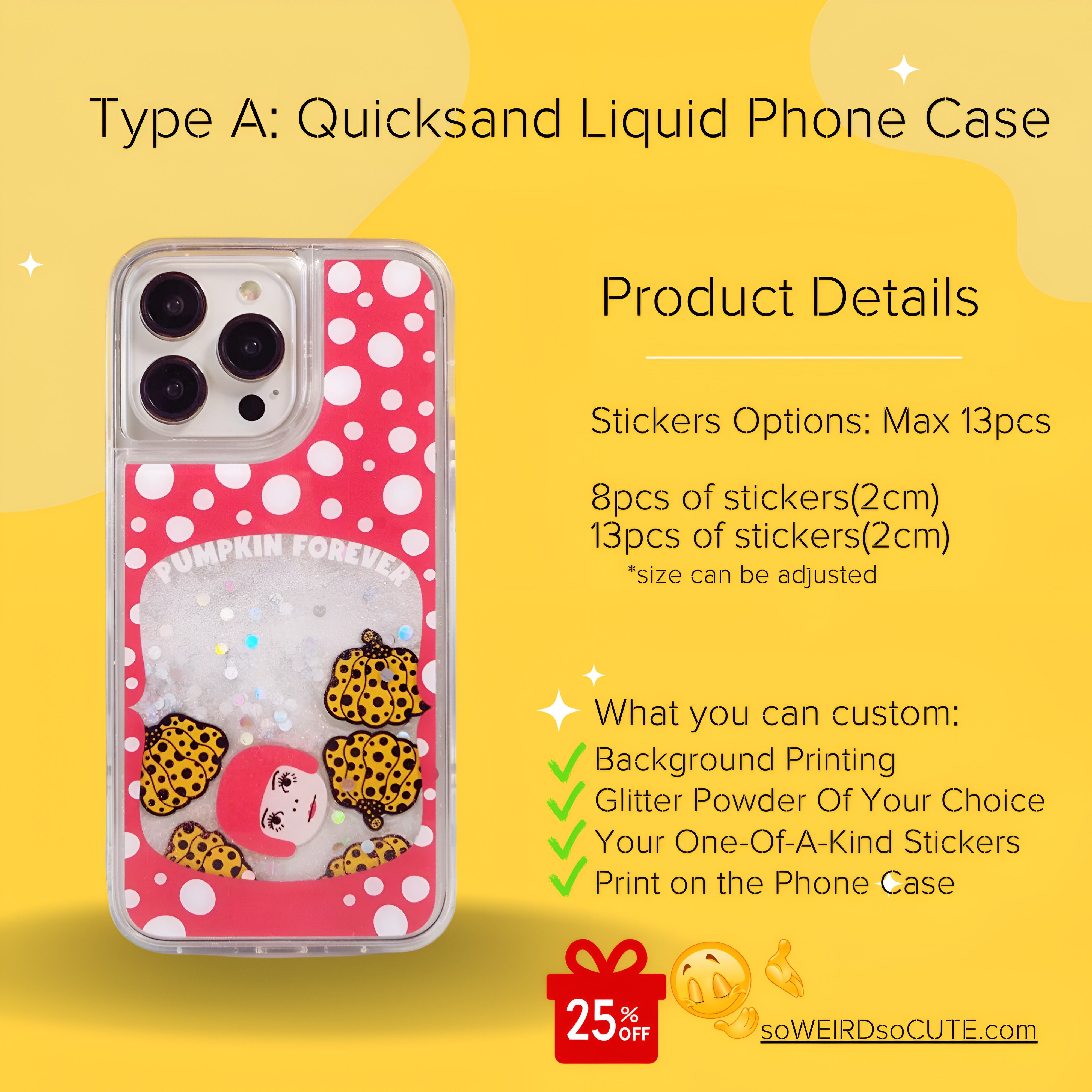 Customised Quicksand Liquid Phone Case soWEIRDsoCUTE